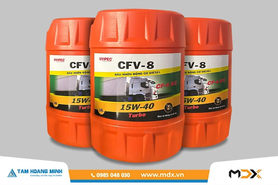 CFV-8 SAE 15W-40 - Dầu nhờn động cơ xăng và diesel cao cấp — Vipec