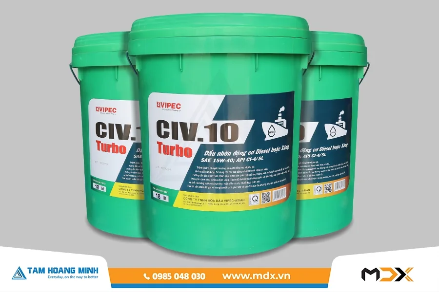 CIV.10 SAE 15W-40 - Dầu nhờn động cơ chuyên diesel CI-4 cao cấp — Vipec